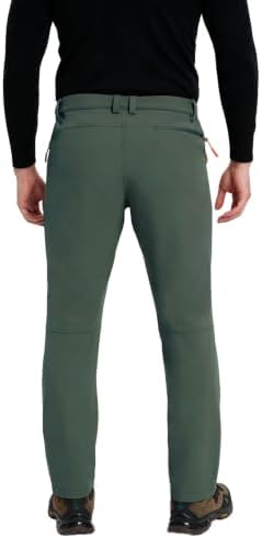 CNBQDD Men's Snow Ski Pants Waterproof Hiking Winter Fleece Lined Pants
