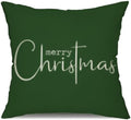 Allorry Christmas Pillow Covers Merry Christmas Throw Pillow Decorative Christmas Green Cotton Cloth Linen Cloth Pillow Cover Sofa Cover Decorative Rectangle Length 18X18 inches