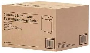 Recycled Toilet Paper, 2-Ply Bath Tissue, White, 500 Sheets per Roll, 96 Rolls/Case, Soft & Gentle for Commercial Restrooms