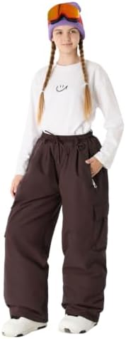 GSOU SNOW Kids Snow Pants Girls Boys Baggy Snowboard Pants Insulated