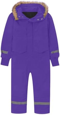 YRAETENM Snow Suit for Kids Boys Girls One Piece Snowsuit Girls and Boys Waterproof Insulated Winter Jumpsuit Coveralls