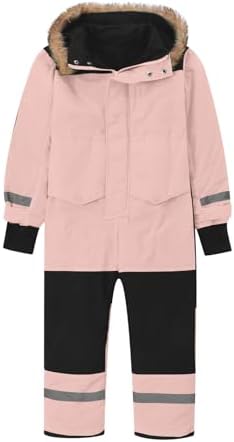 YRAETENM Snow Suit for Kids Boys Girls One Piece Snowsuit Girls and Boys Waterproof Insulated Winter Jumpsuit Coveralls
