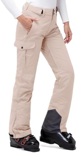 33,000ft Women's Insulated Snow Pants Waterproof Ski with Boot Gaiters