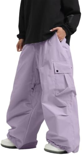 GSOU SNOW Women Men Baggy Snowboard Pants Ski Snow Pants Waterproof