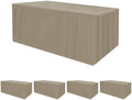 HolidayIdeas 4-Pack 8ft Taupe Rectangle Craft Shows Fitted Tablecloth