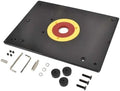 Big Horn 18101 9-Inch x 12-Inch Router Table Insert Plate with Guide Pin & Snap Rings