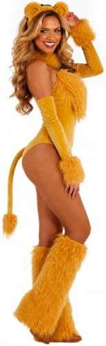 5 PCS Sexy Animal Costume for Women with Bodysuit Headband Sleeves Choker Leg Warmers Halloween Outfits