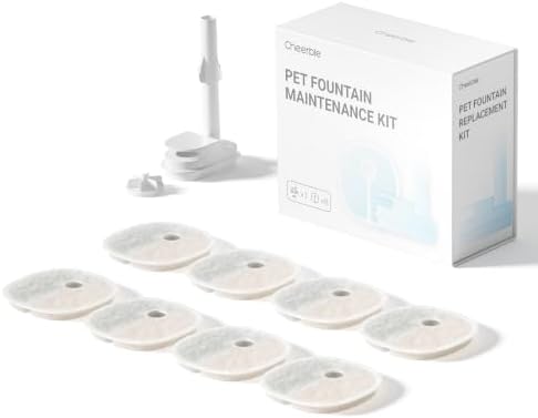 Cheerble Pumpless Cat Water Fountain Maintenance Kit for E1/E1+/D1/D1 Pro