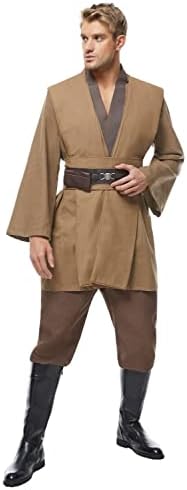 Cosplaysky Men's Tunic Cosplay Costume Halloween Robe Hooded Uniform