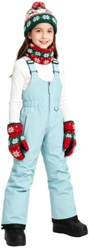 wantdo Girls Ski Pants Winter Snow Bibs Kids Insulated Snowboarding Overall