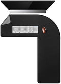 Chihein PU Leather L-Shaped Desk Pad (37.4”+ 49.2”) x 12.99” Black/Gray