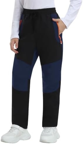 MoFiz Boys Snow Ski Pants Fleece Waterproof Winter Outdoor Hiking Pants