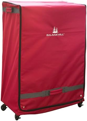 Balsam Hill Christmas Tree and Ornament Storage Bundle - 7.5ft Pre-Lit Classic Blue Spruce with Clear LED Lights & Easy Plug Technology and Deluxe Rolling Chest with Dividers & Trays