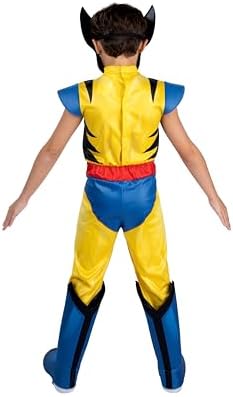 MARVEL Wolverine Official Youth Halloween Costume - Premium Quality Padded Jumpsuit with Plastic Mask