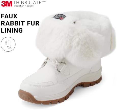 DREAM PAIRS Women's Waterproof Mid Calf Snow Boots