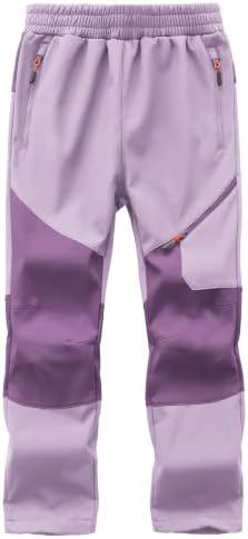 Kids Winter Pants Boys Snow Trousers Waterproof Fleece Lined