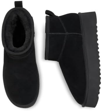 OXSTAR Winter Snow Boots for Women Cozy Plush Line Suede Boot