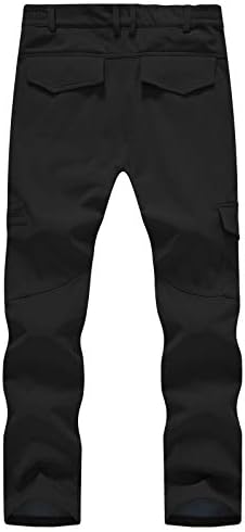 TBMPOY Men's Snow Ski Fleece Lined Hiking Pants Waterproof Winter Snowboard Warm Outdoor Insulated Pants Windproof