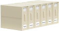 SheetCube Bed Sheet Organizers and Storage 6 Pack, Foldable Linen Closet Organizer with Window and Label, Bedding Folder Storage Box Container for Blanket, Duvet Cover Set, Bed Sheet Set - Beige