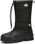 Kricely Men's Snow Boots Waterproof Non-Slip Outdoor Hiking Athletic Warm Fur Boot Comfortable Causual Cold-Weather Boots