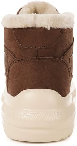 Eagsouni Womens Snow Boots Suede Leather Winter Shoes