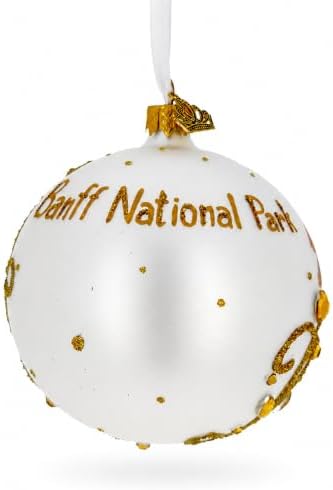 Banff National Park, Alberta, Canada Glass Christmas Ornament