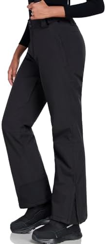 Women's Snow Ski Pants Insulated Winter Warm Outdoor Waterproof Snowboard Pants Bibs Detachable Suspender