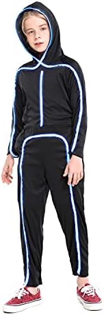 Light Up Child Stick Figure Costume, Led Halloween Cosplay Boys Girls