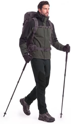 Moosehill Mens Fleece-Lined Snow Pants: Extended Leg Zippers