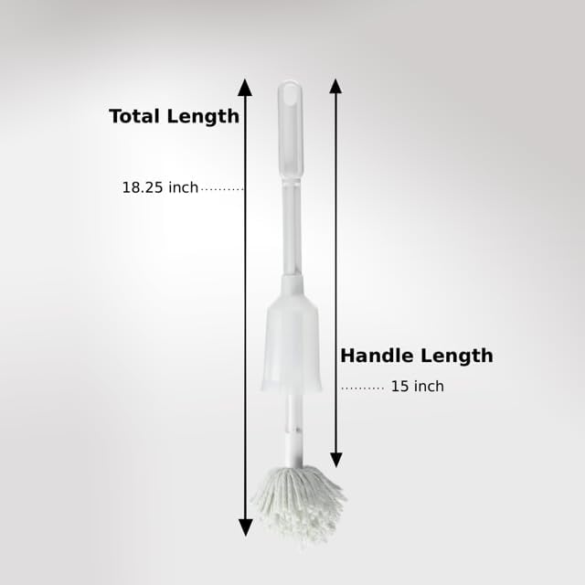 Fuller Brush Toilet Bowl Cleaner Brush – Antimicrobial Toilet Swab with Soft Non-Scratch Head, Long Handle, Deep Cleaning Under Rim (Pack of 1)