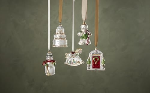 Lenox 2026 Retro Blown Glass Babys 1st Rocking Horse Ornament