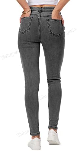Yehopere Women's Winter Fleece Lined Jeans Slim Fit Warm Skinny High Waist Denim Jean