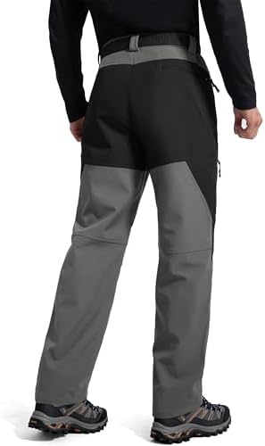 FREE SOLDIER Men's Fleece Lined Pants Softshell Snow Ski Pants