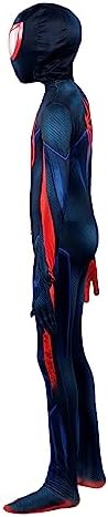 Marvel Miles Morales: Spider-Man Official Youth Deluxe Zentai Costume - Stretch Spandex with Hidden Zippers and Wrist Slits