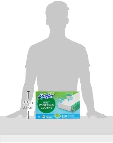 Swiffer Sweeper Wet Mopping Cloths Refills Open Window Fresh 32 Count Pack of 2