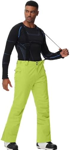 Men's Snow Ski Pants Insulated Waterproof Warm Winter Snowboard Bibs