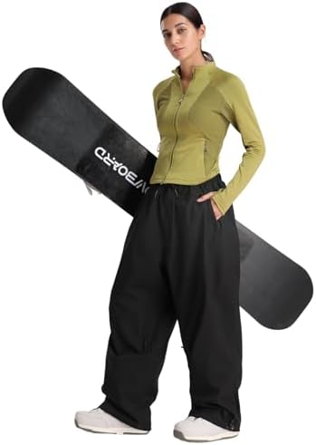 GSOU SNOW Mens Womens Snow Pants Baggy Snowboard Ski Pants 15K Waterproof