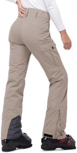 33,000ft Women's Insulated Snow Pants Waterproof Ski with Boot Gaiters