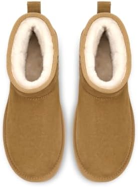 OXSTAR Winter Snow Boots for Women Cozy Plush Line Suede Boot
