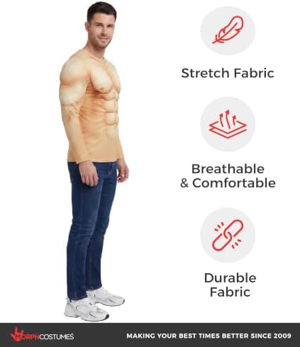 Morph Muscle Shirt Men, Bodybuilder Costume, Halloween Costumes for men