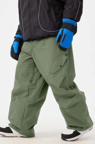 GSOU SNOW Mens Womens Baggy Ski Pants Snowboard Pants