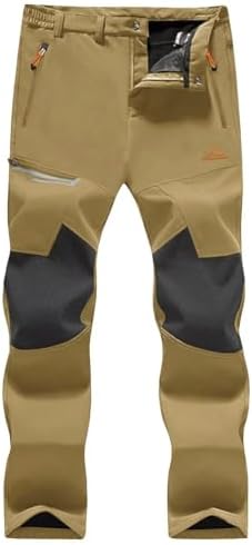 MAGCOMSEN Men's Snow Ski Winter Pants Waterproof Hiking Fleece Lined Pants