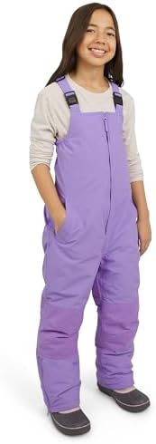 Lands' End Unisex Kids Squall Waterproof Adjustable Insulated Iron Knee Snow Bib Overalls