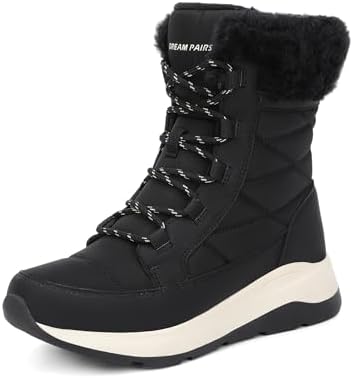 DREAM PAIRS Women's Mid Calf Warm Winter Snow Boots