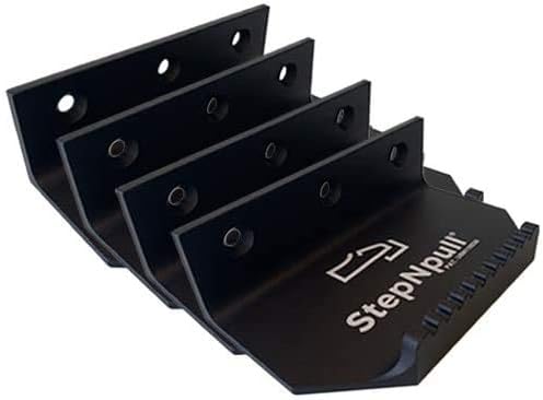 Hands Free Door Opener – 4pk No Touch Foot Pull & Commercial Touchless Door Opener Tools for Bathroom (Black - 4 Count)
