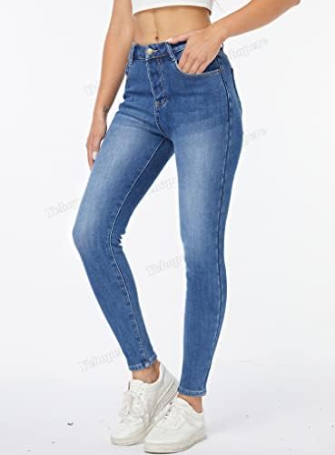 Yehopere Women's Winter Fleece Lined Jeans Slim Fit Warm Skinny High Waist Denim Jean