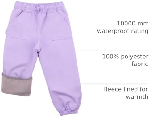 JAN & JUL Cozy-Dry Rain & Snow Pants for Toddlers
