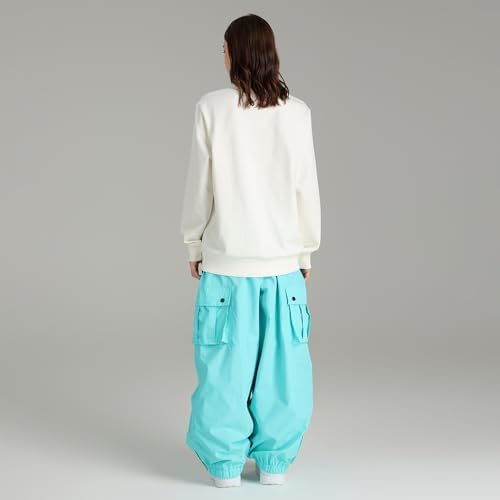 Mens Baggy Cargo Ski Pants Super Baggy Snowboard Snow Pant Women Insulated Loose Pant Sports Waterproof