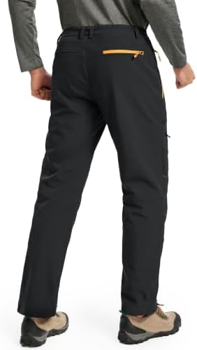 TACVASEN Men's Snow Ski Pants Winter Fleece Lined Water Resistant Insulated
