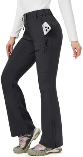 Women's Snow Ski Pants Fleece Lined Water Resistant Warm Flare Fit